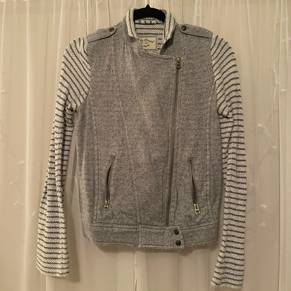 Lucky Brand Grey Bomber Jacket - Picture 1 of 3